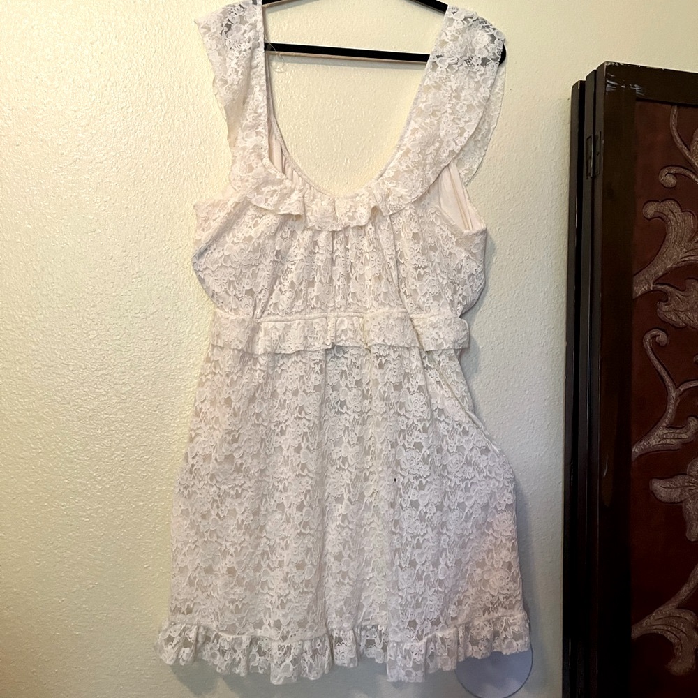 Arula Ivory Lace Trim Blouse